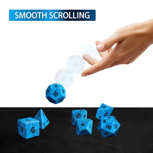 7 PCS Stone DND Dice Set with Case D362676