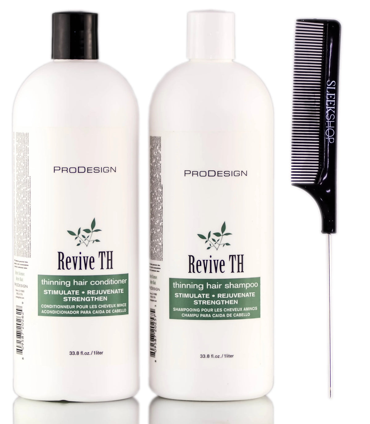 Thinning Hair Conditioner, Thinning Hair Shampoo, Pin Tail Comb - 33.8 oz E778328