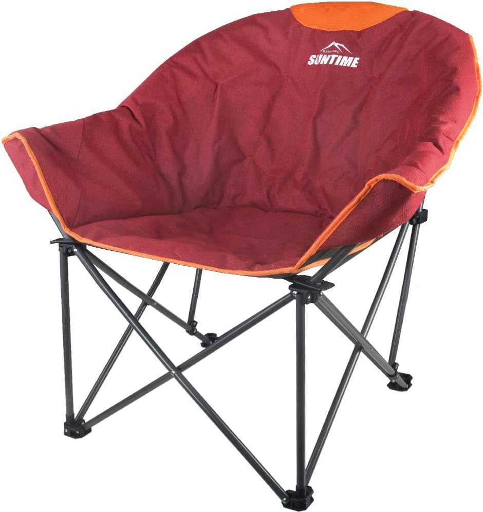 Oversized Padded Folding Chair with Carry Bag W418748