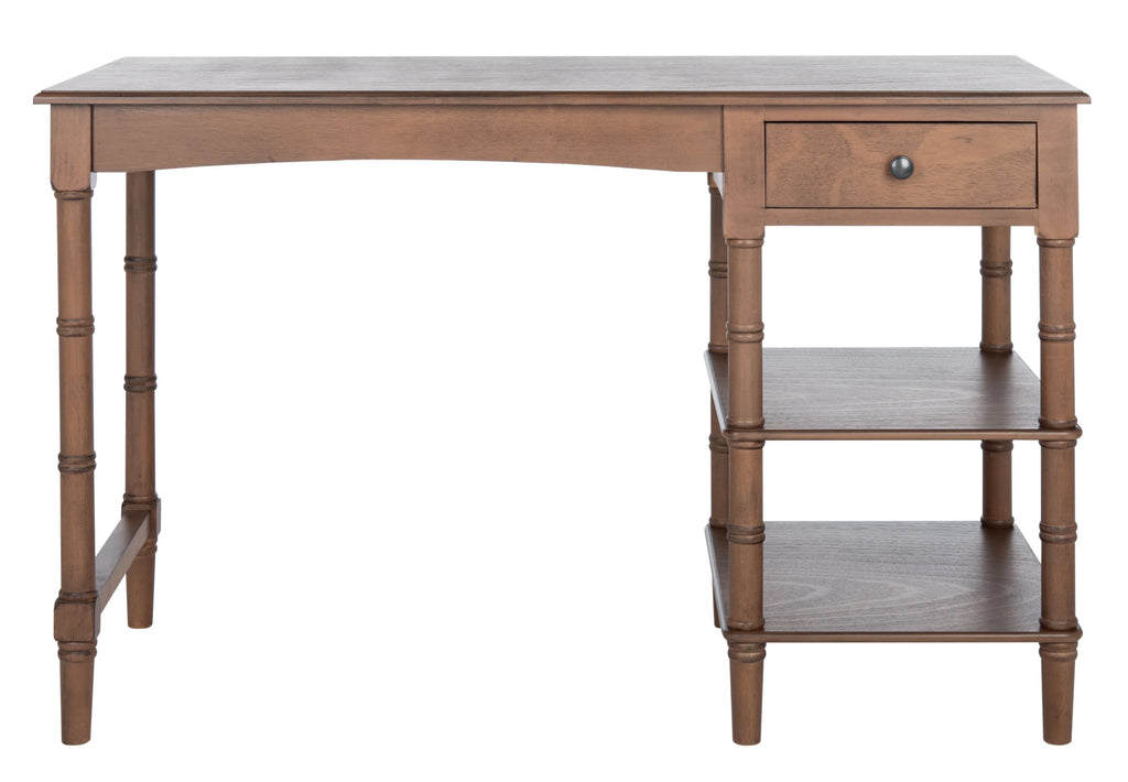 Brown Wood 1-Drawer Writing Desk D515