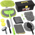 12 Pcs Car Wash Kit with Microfiber Towels and Storage Box N7117