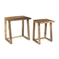 Set of 2 Brown Rectangular Side Tables I456