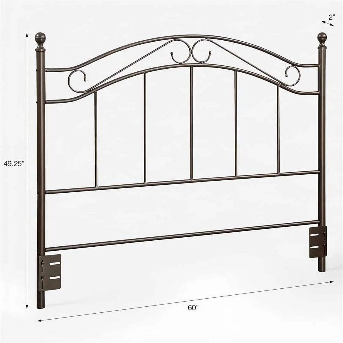 Bronze Full Queen Metal Spindle Headboard J87469