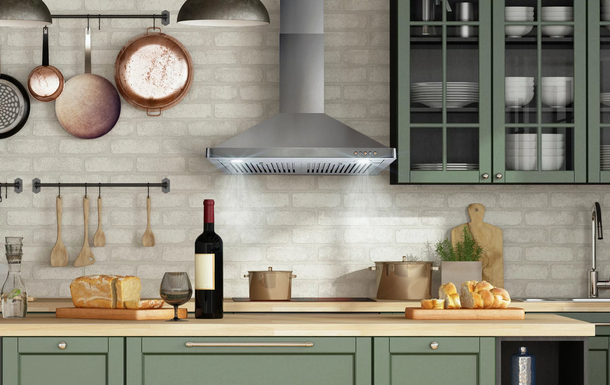 2 Piece Kitchen Appliance Package with Electric Range and Wall Mount Range Hood R359