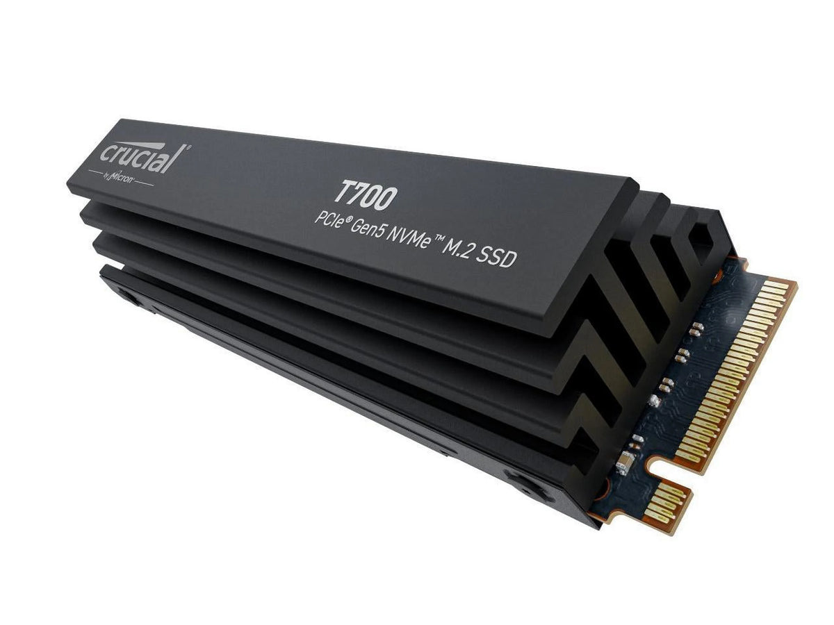 Crucial T700 GEN5 NVME SSD M.2 2280 W/ Heatsink 2TB PCI-Express 5.0 x4 TLC NAND Internal Solid State Drive I12645