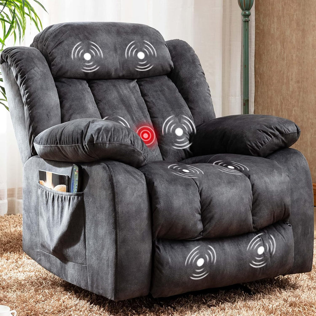 Brown Fabric Manual Rocker Recliner Single Sofa K181198