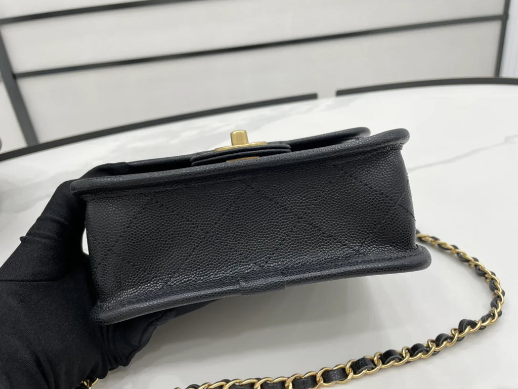 Black Flap Bag U15774