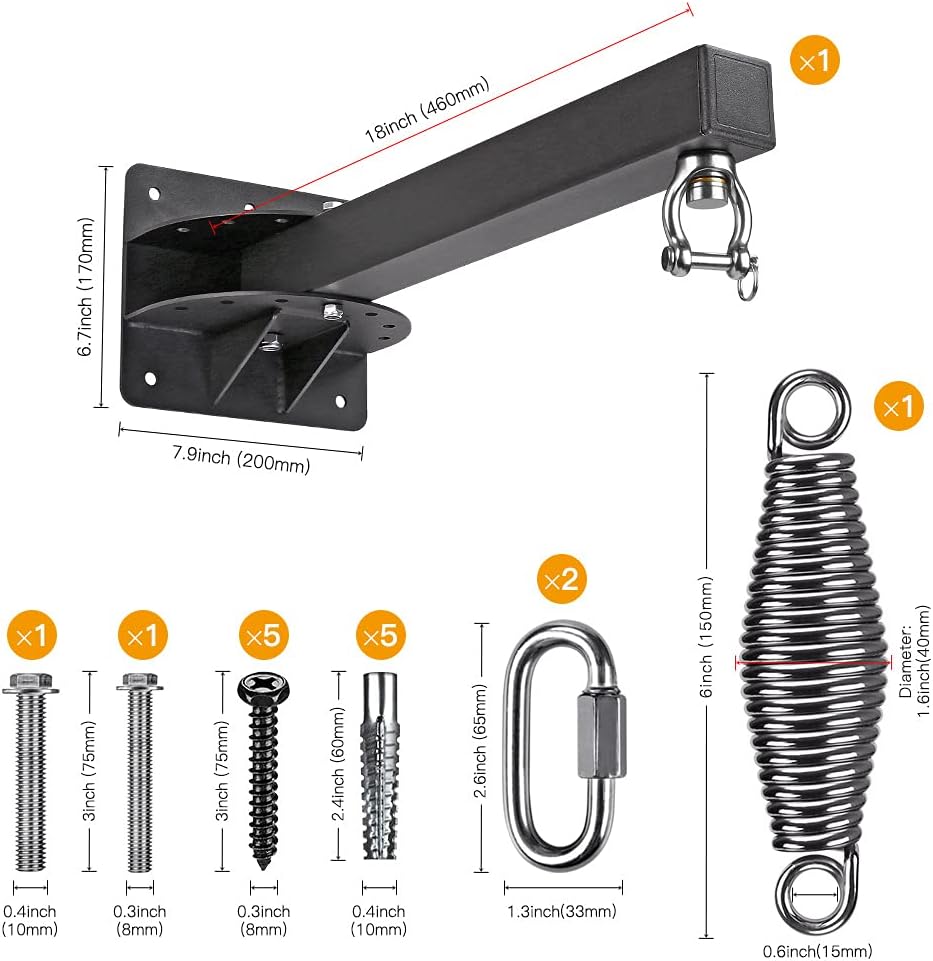Heavy Duty Bag Hangers Bracket with 360° Swivel Hook C82211
