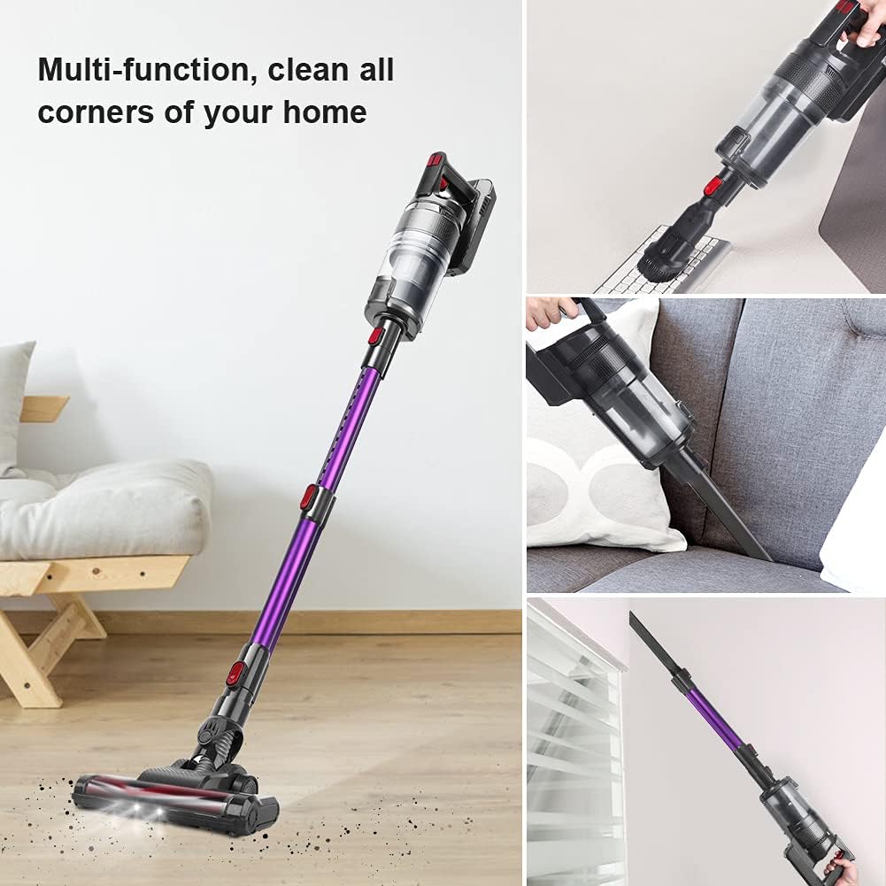 Cordless Stick Vacuum Cleaner 20KPa 4 in 1 with LED Display 40 Minutes Runtime Lightweight G4850