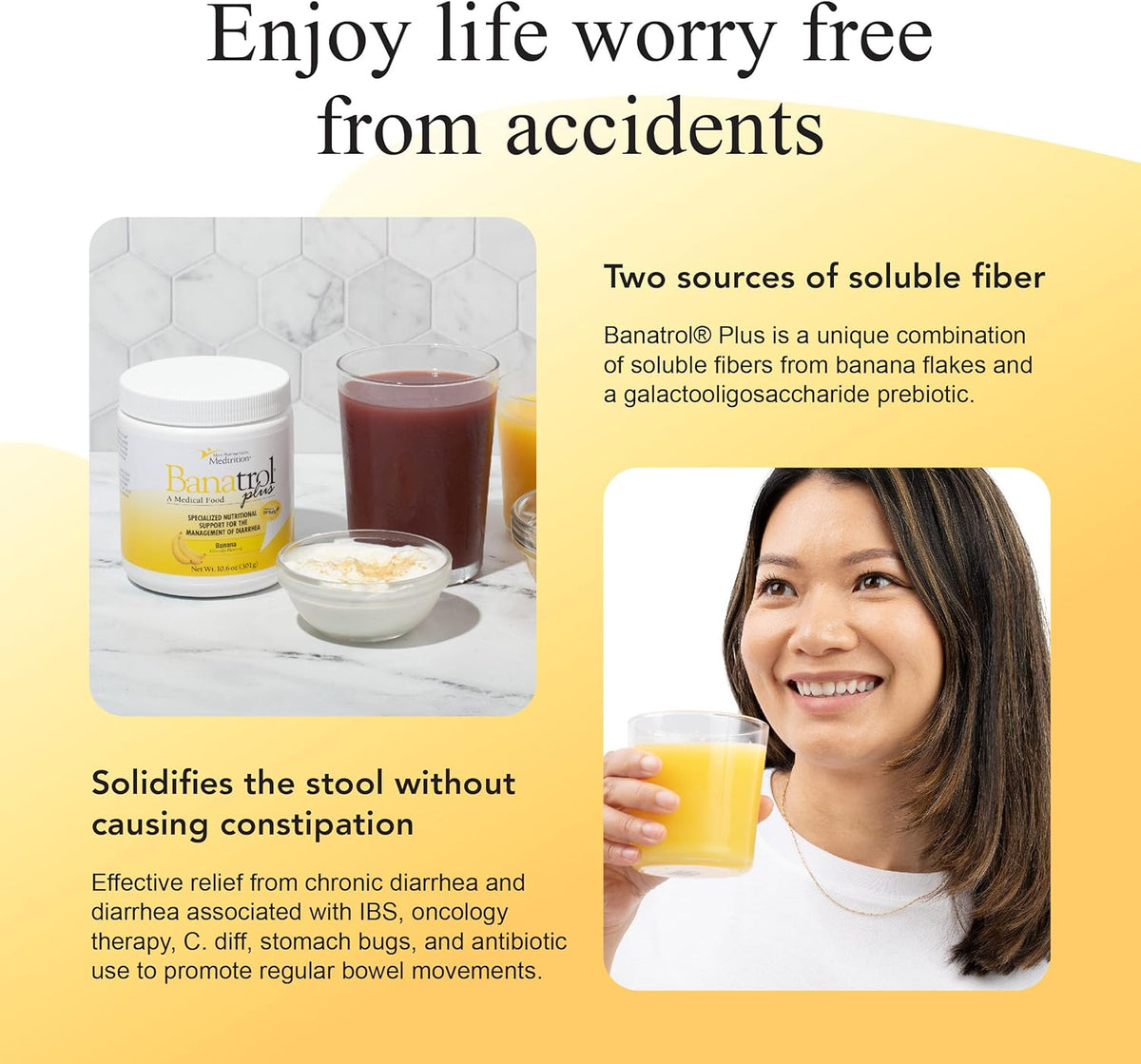 Natural Anti-Diarrheal with Prebiotics, 28 Servings (Pineapple) H605