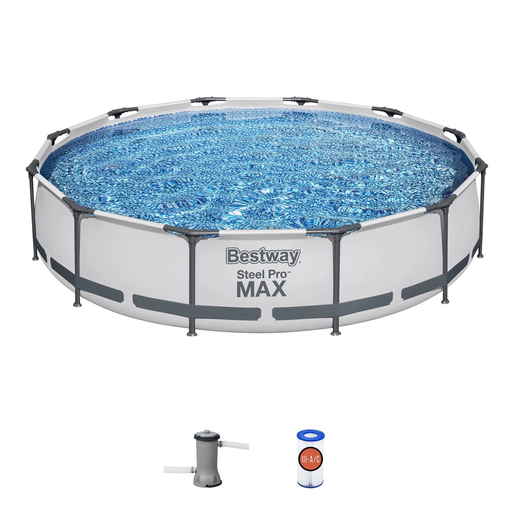 12 Foot by 30 Inch Above Ground Swimming Pool Set I5669