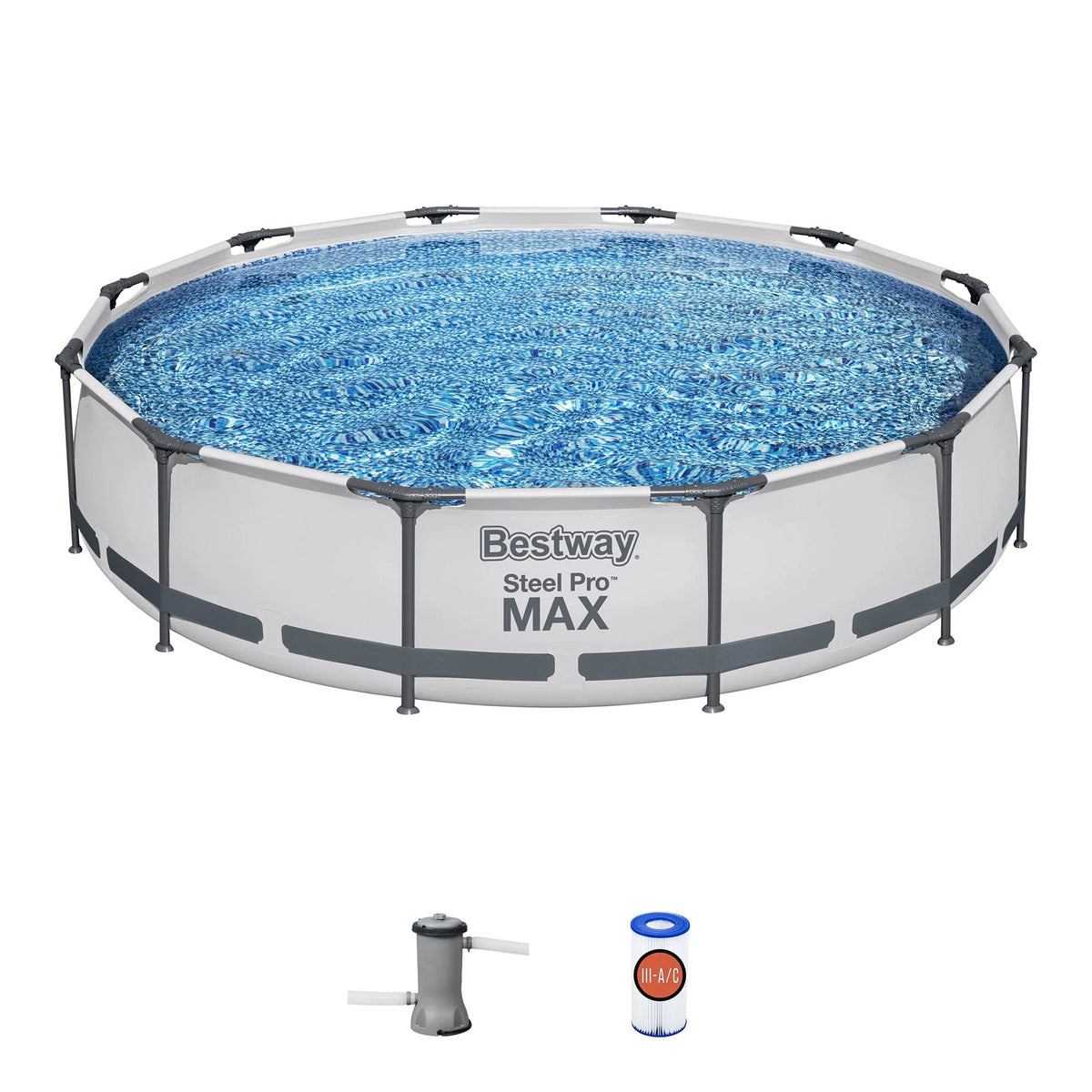 12 Foot by 30 Inch Above Ground Swimming Pool Set I5669