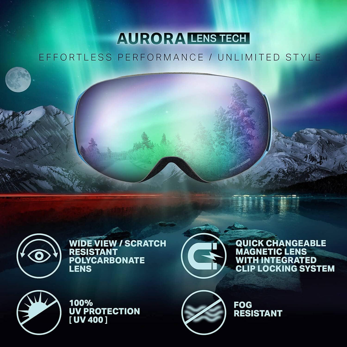 Frameless Ski Goggles N13004