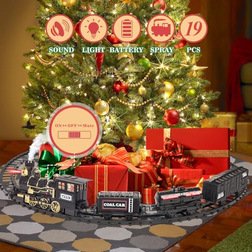 Electric Train Toy with Steam, Light & Sound S4720