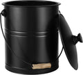 Bronze Metal Ash Bucket with Lid G750203