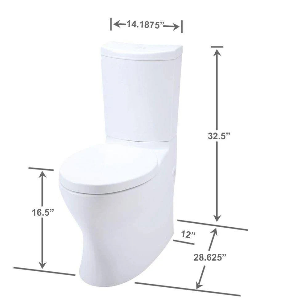 2-Piece Dual Flush Elongated Toilet in White X796