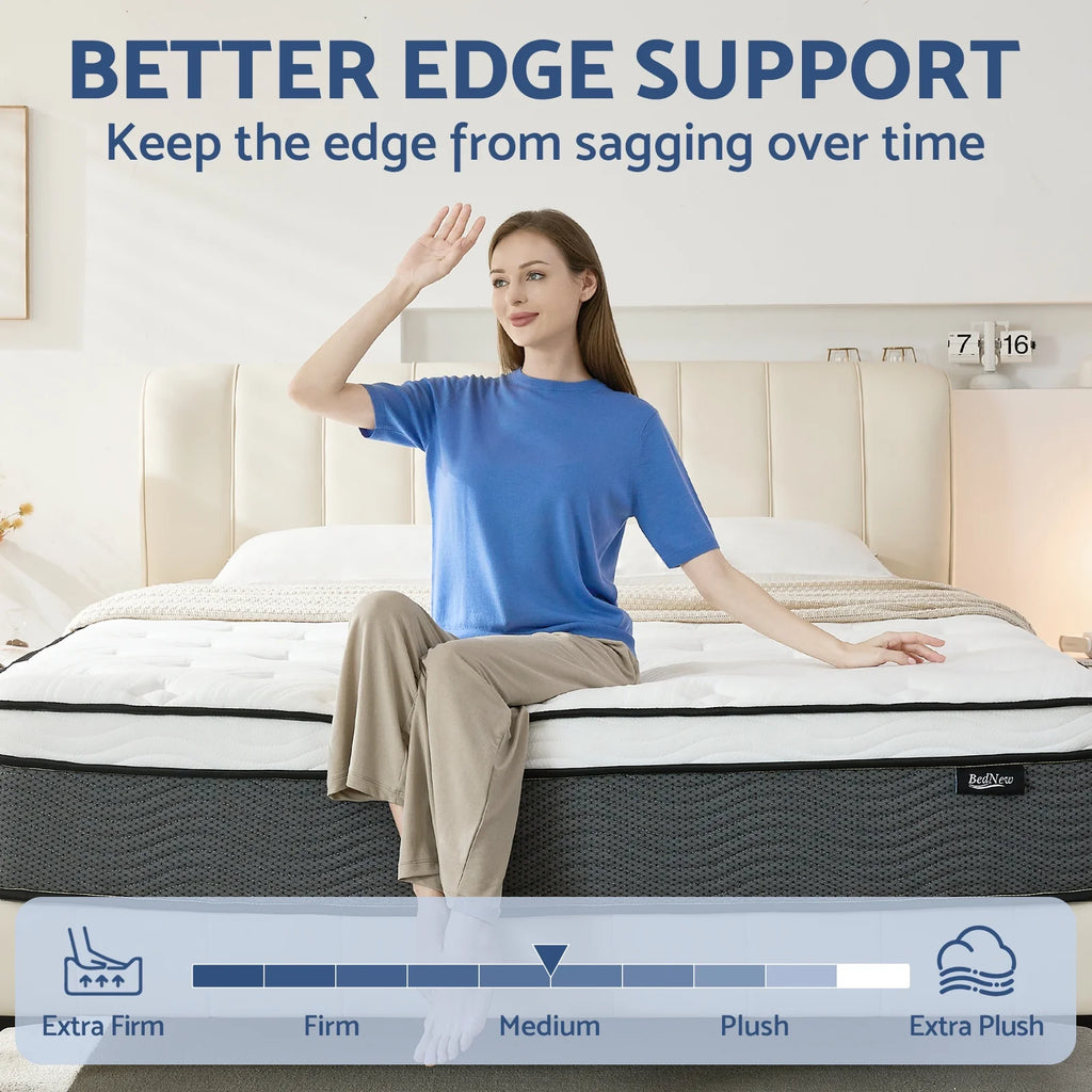 Queen 14 inch Hybrid Gel Memory Foam Mattress L143
