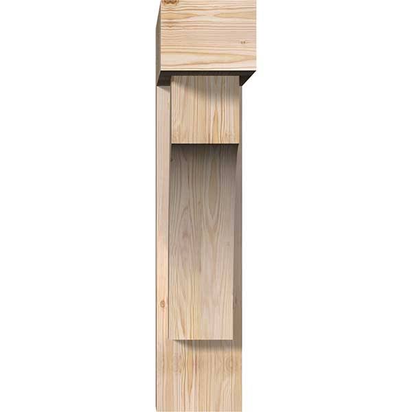 7 1/2x22W x 26x22D x 34x22H Douglas Fir Bracket with Offset Brace P76877