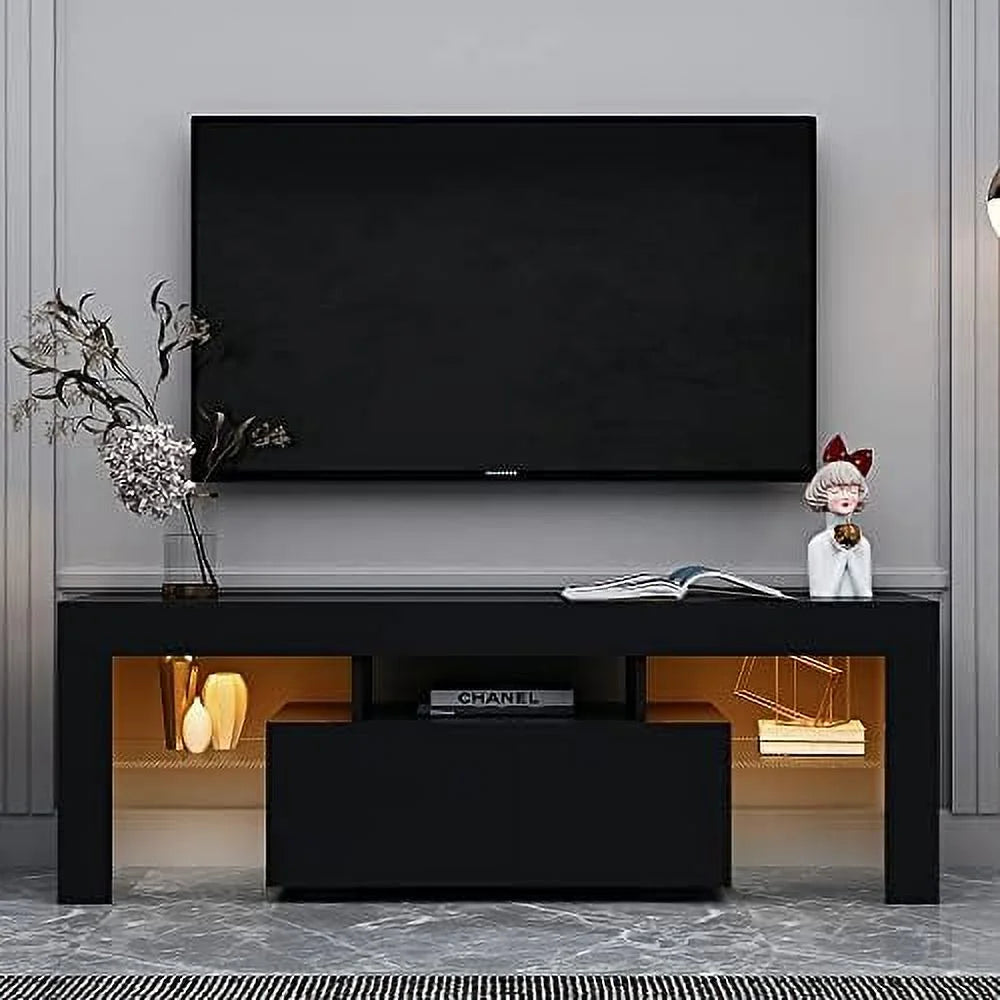 Modern TV Stand with 2 Cabinets Entertainment Center Wood TV Unit N65868