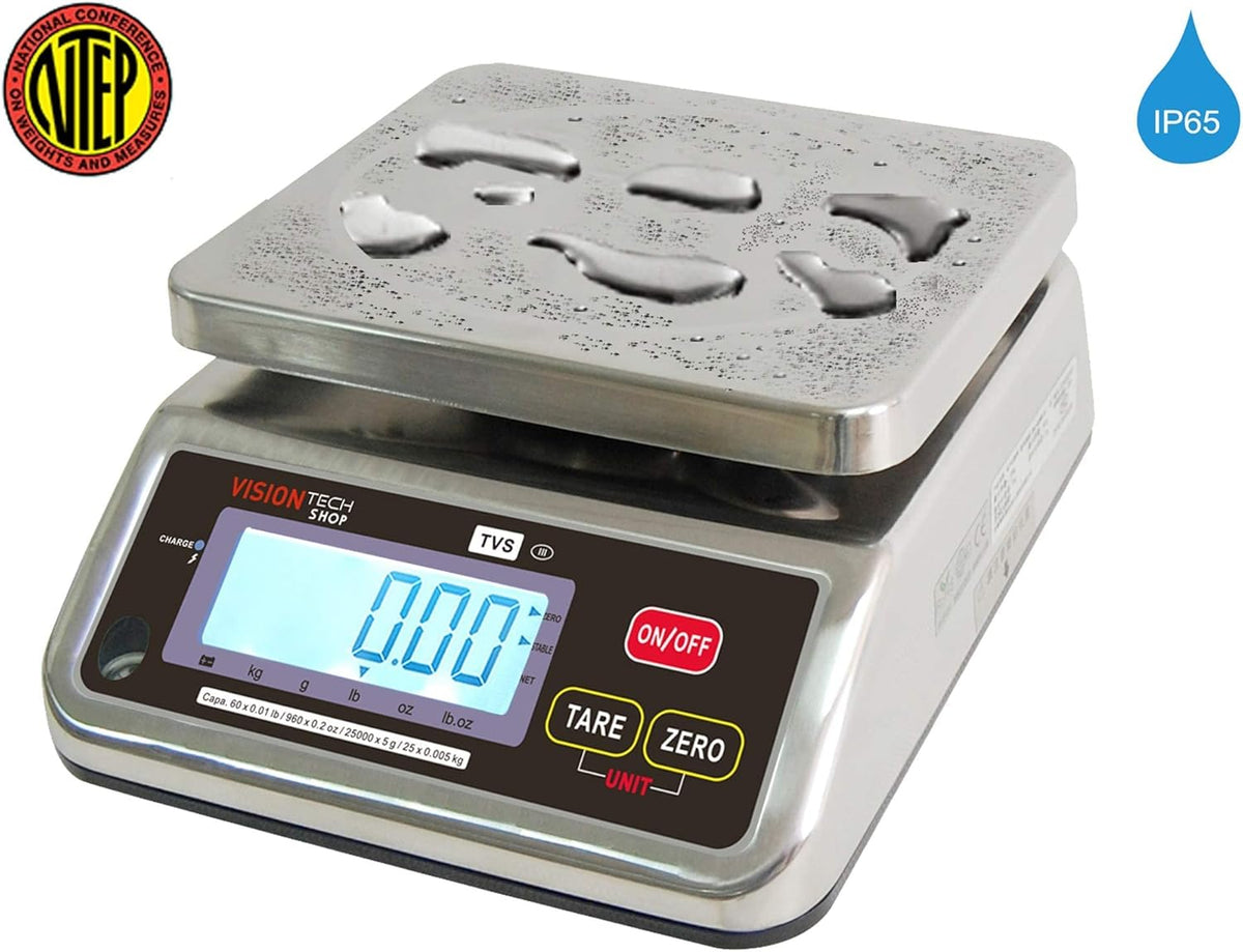 Stainless Steel Washdown Scale, 30lb Capacity A67251