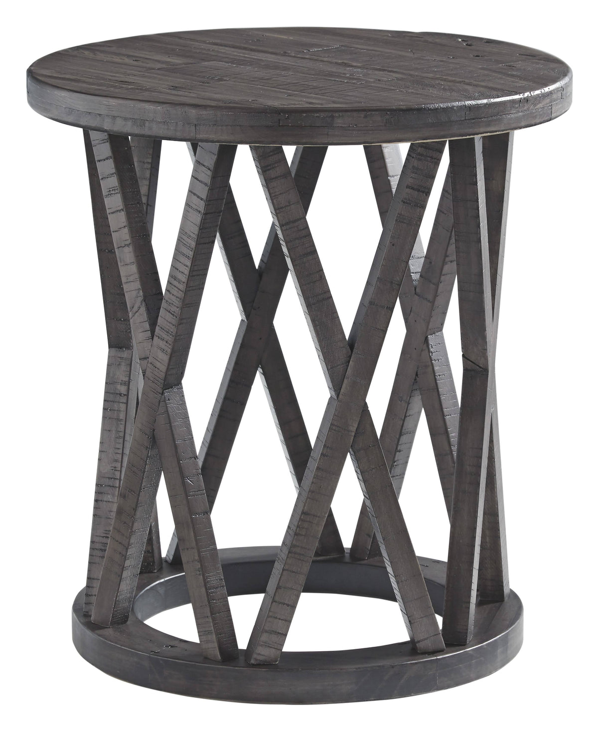 Greyish Brown Round End Table S99693