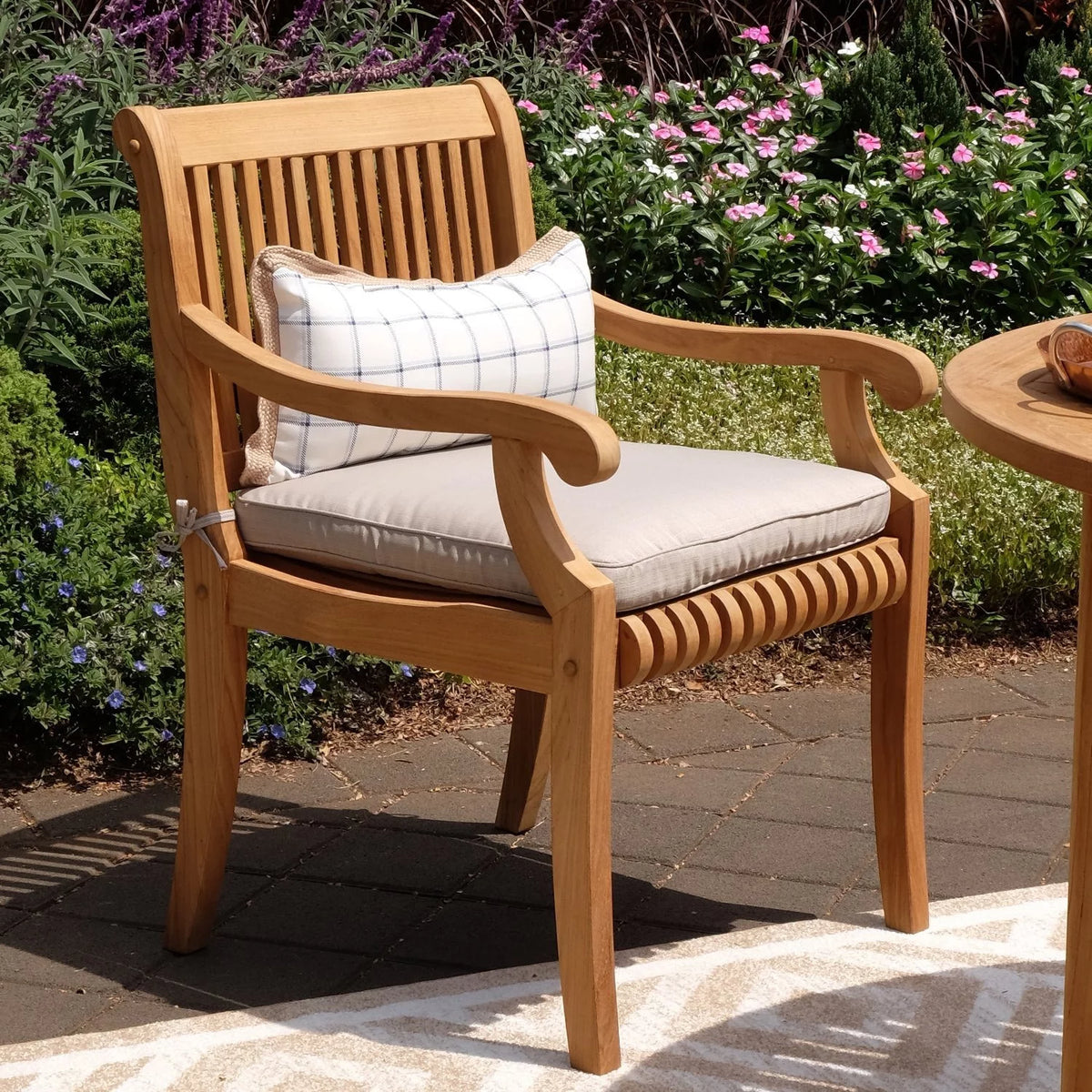 5-piece Teak Patio Dining Set with Cushion P4001