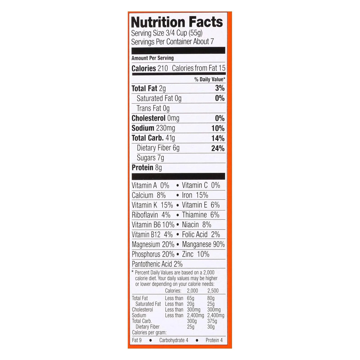 14 Oz Pack Of 6 Ezekiel Sprouted Grain Cereal R45406