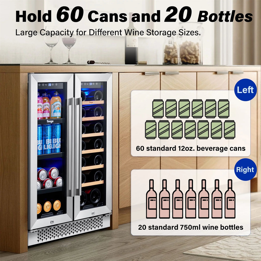 24 Inch Dual Zone Wine and Beverage Refrigerator V854205