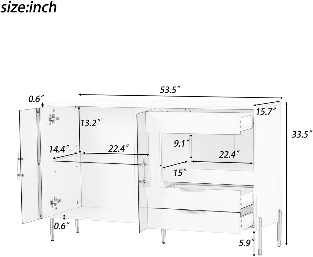 Storage Cabinets with Acrylic Doors and Adjustable Shelves S2621