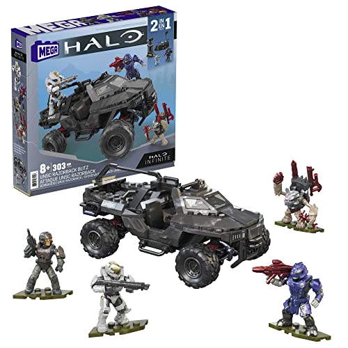 303 Piece UNSC Razorback Blitz Vehicle Building Toy Set with 4 Micro Action Figures V11875