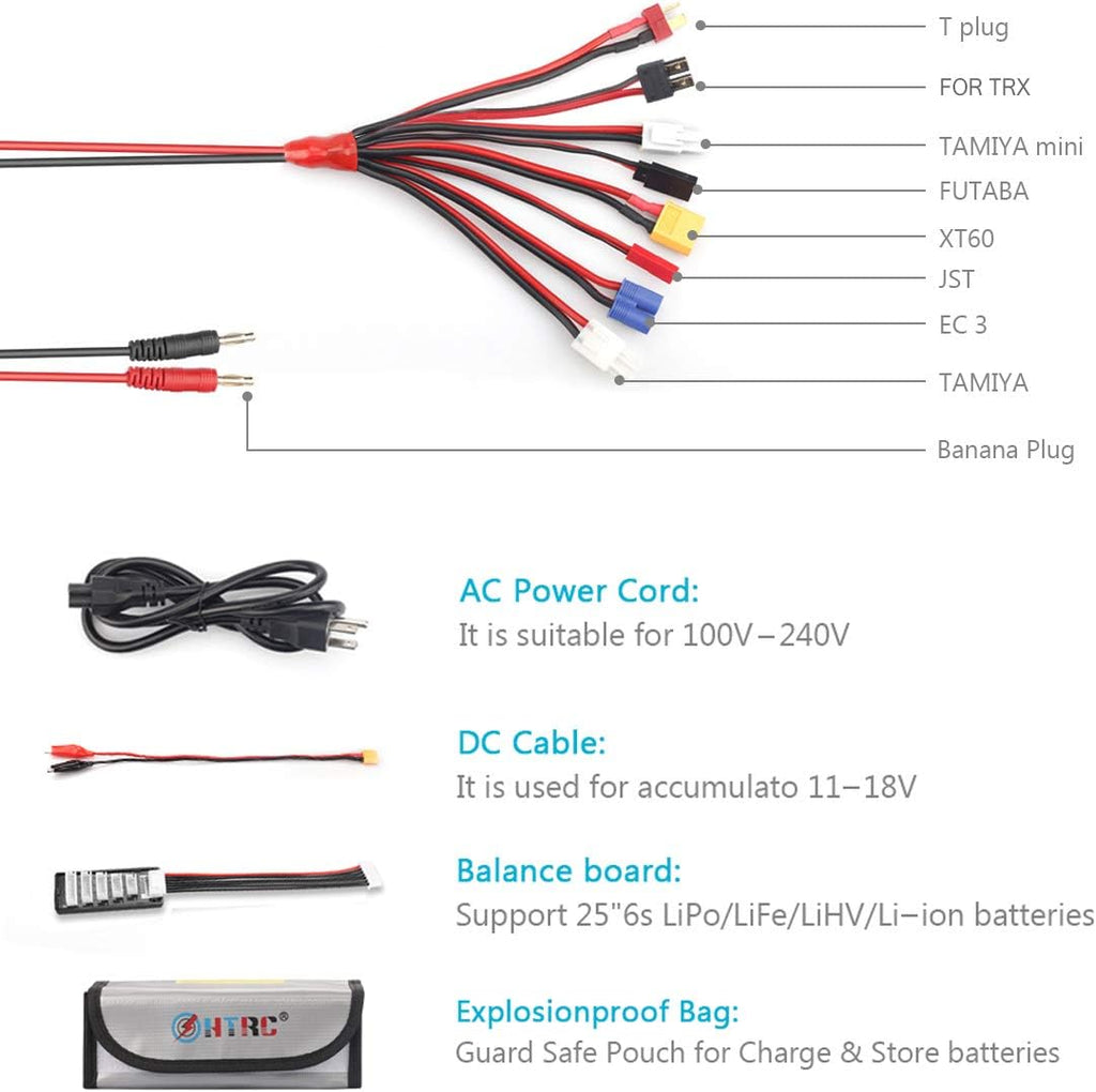 150W 10A 1-6S AC/DC LiPo Battery Balance Charger X853