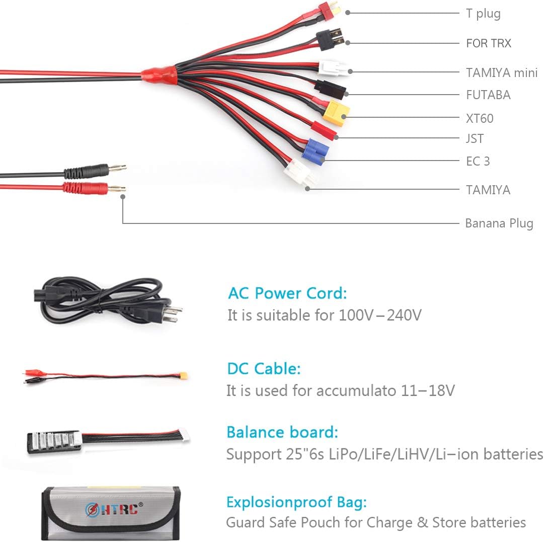 150W 10A 1-6S AC/DC LiPo Battery Balance Charger X853