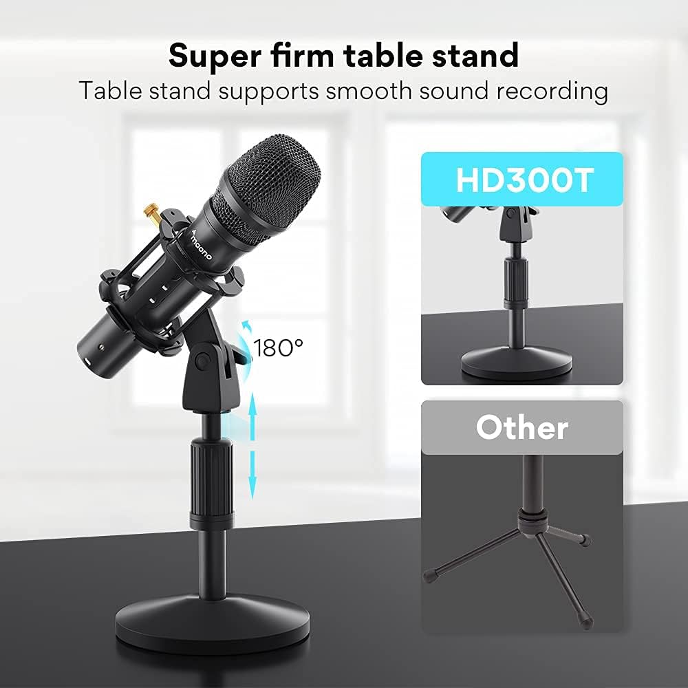 USB/XLR Dynamic Instrument Microphone with Volume Control, Shock Mount and Pop Filter L7226