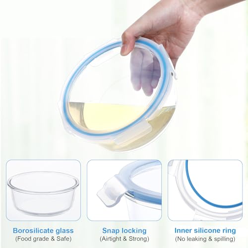 30 Pieces Glass Meal Prep Containers with Lids P104
