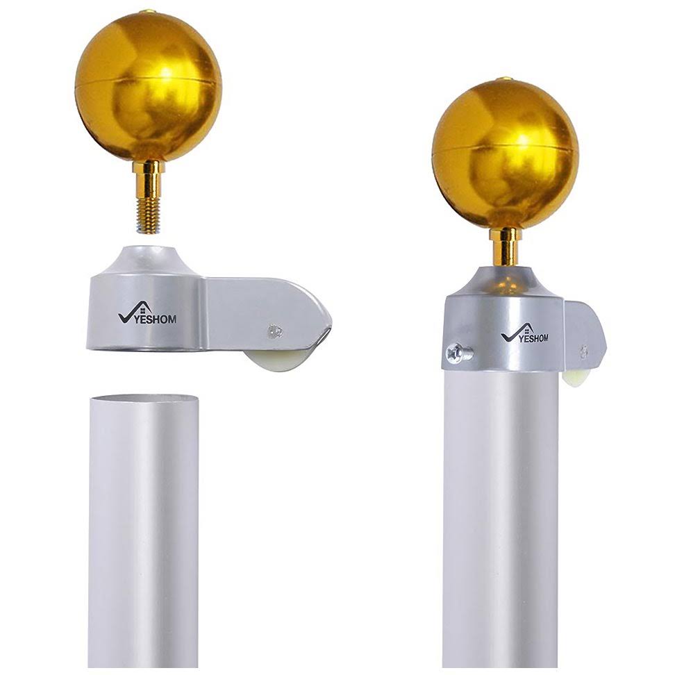 Aluminum Flagpole with US American Flag E771314