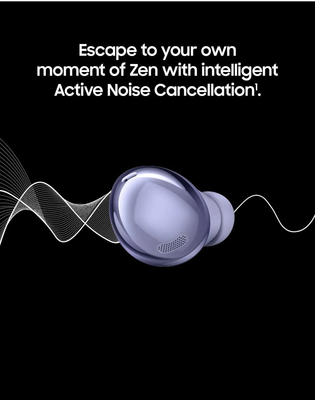 Purple True Wireless Bluetooth Earbuds with Charging Case B43497