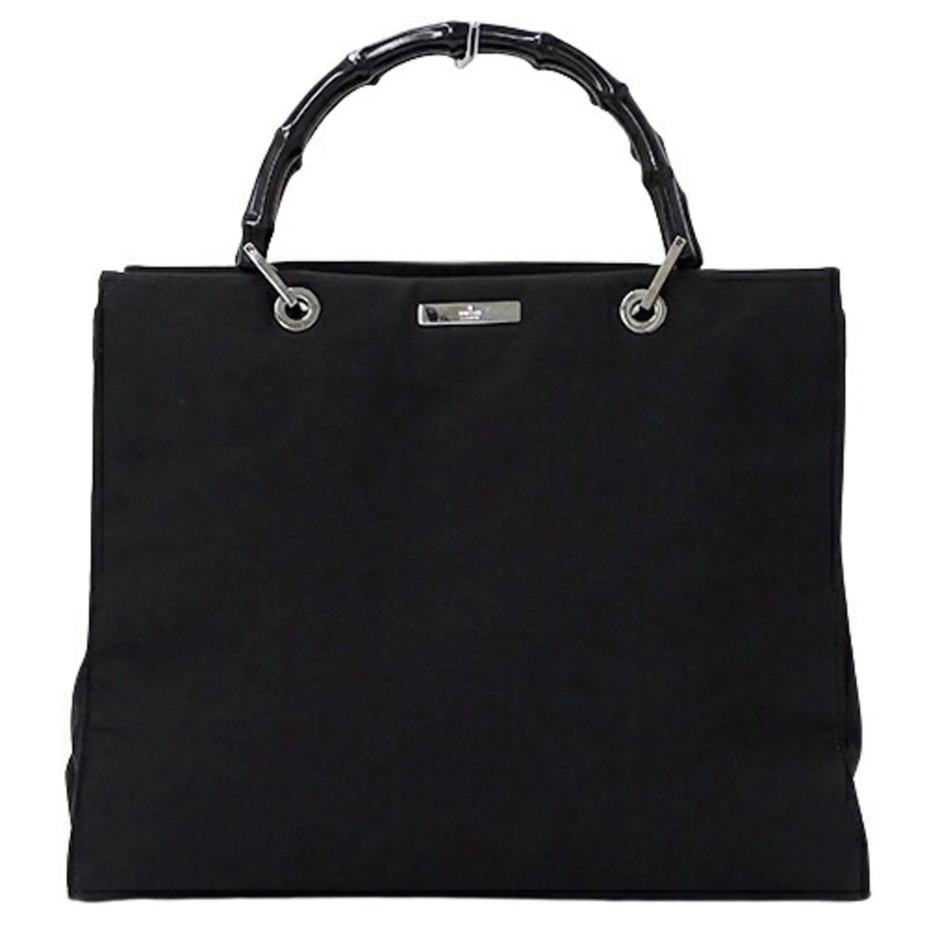 Pre-Owned Nylon Black Bamboo Handbag M990