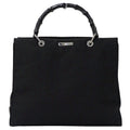 Pre-Owned Nylon Black Bamboo Handbag M990