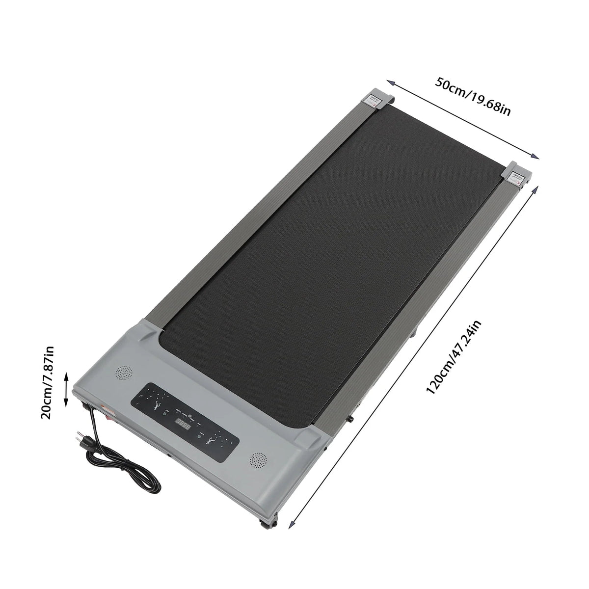 2 in 1 Folding Treadmill, 3.0HP Electric Treadmill with Remote Control and LED Display F4375