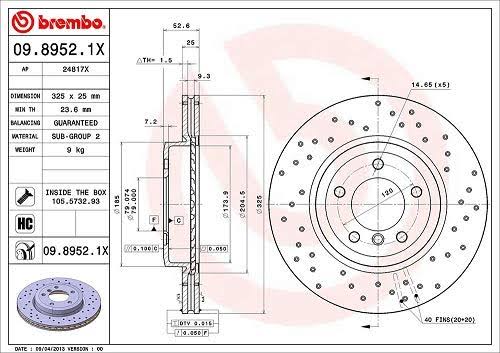 Front Disc Brake Rotor B3381