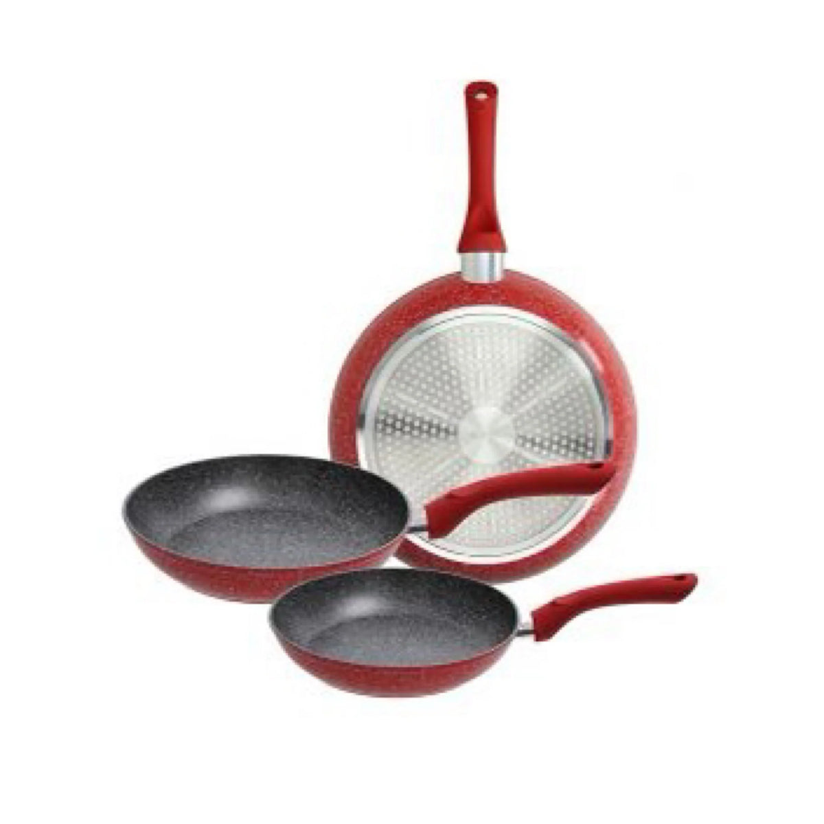 Red Stone Set 3 Pans 20/24/28cm G965071