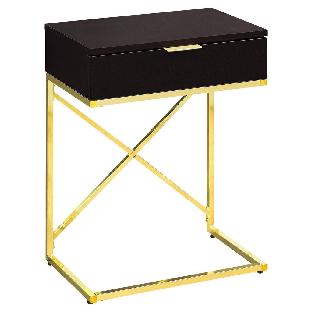 Cappuccino Gold Metal Accent Table P6693