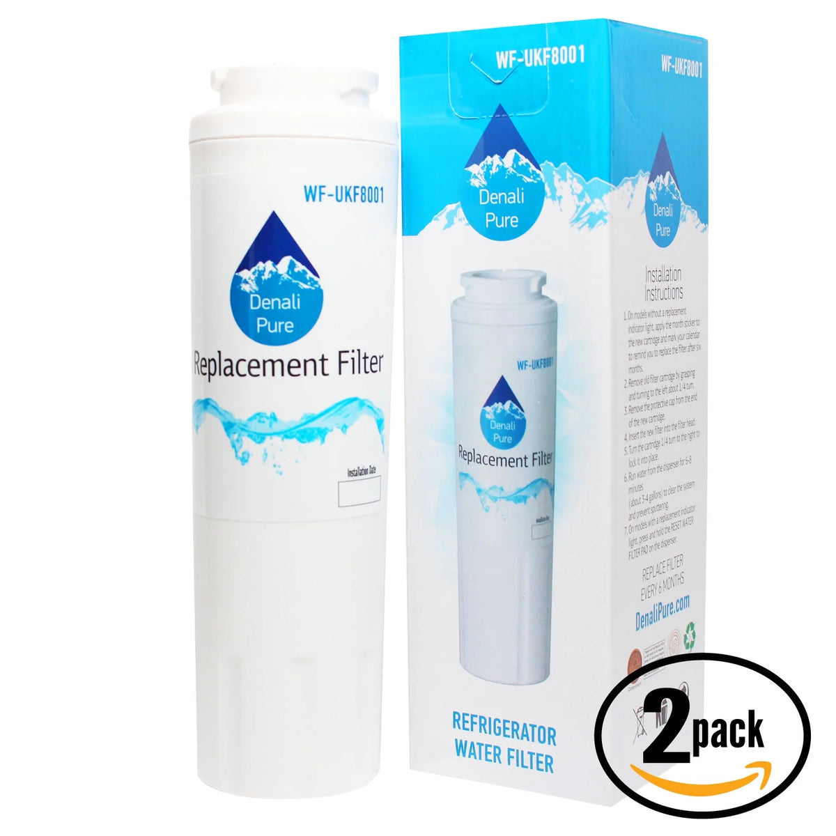 2-Pack Replacement Refrigerator Water Filter K7898