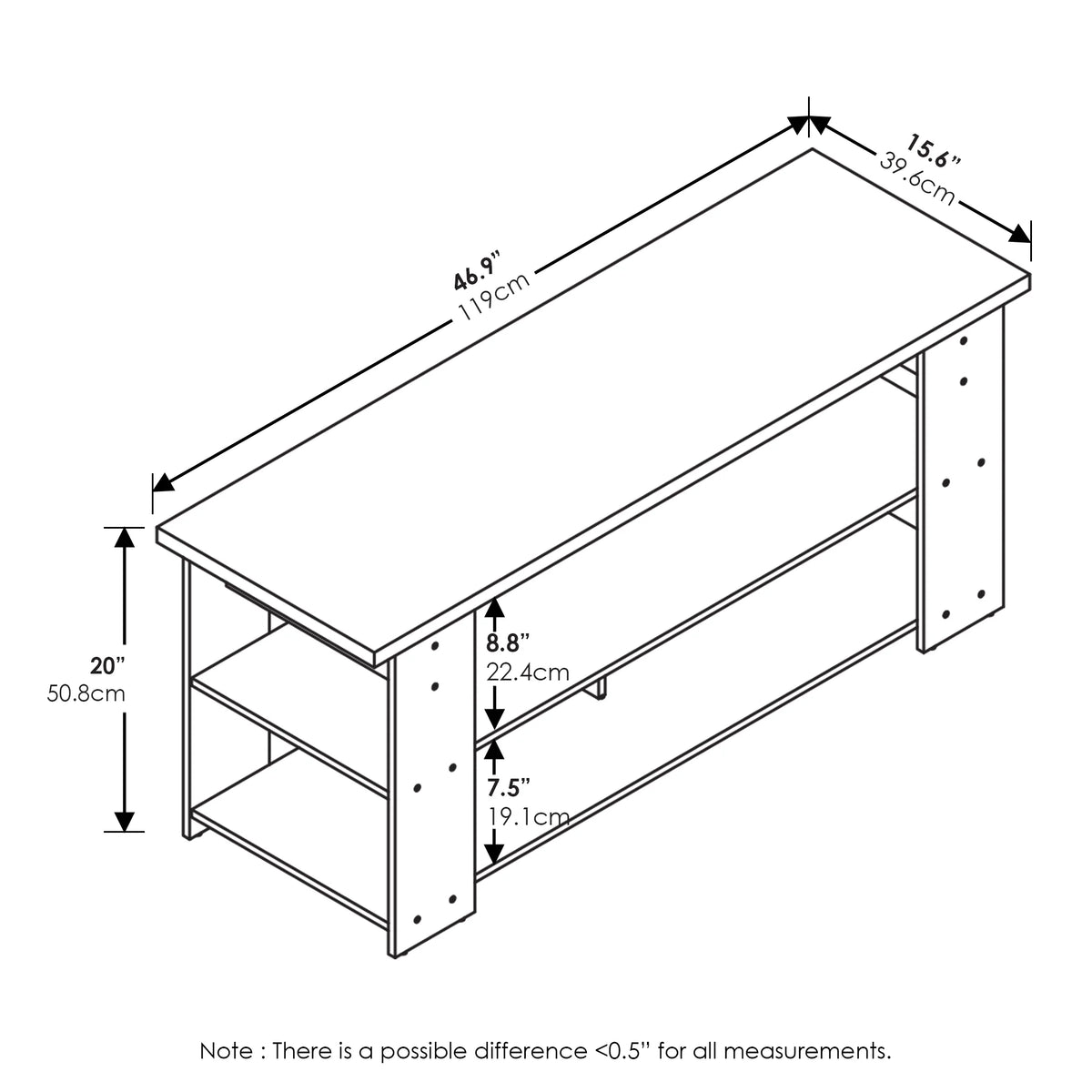 White TV Stand Up To 55-Inch Z652835