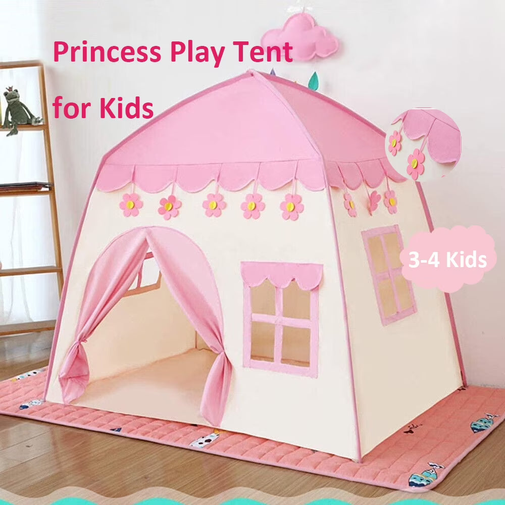 Pink Kids Princess Castle Play Tent H99258