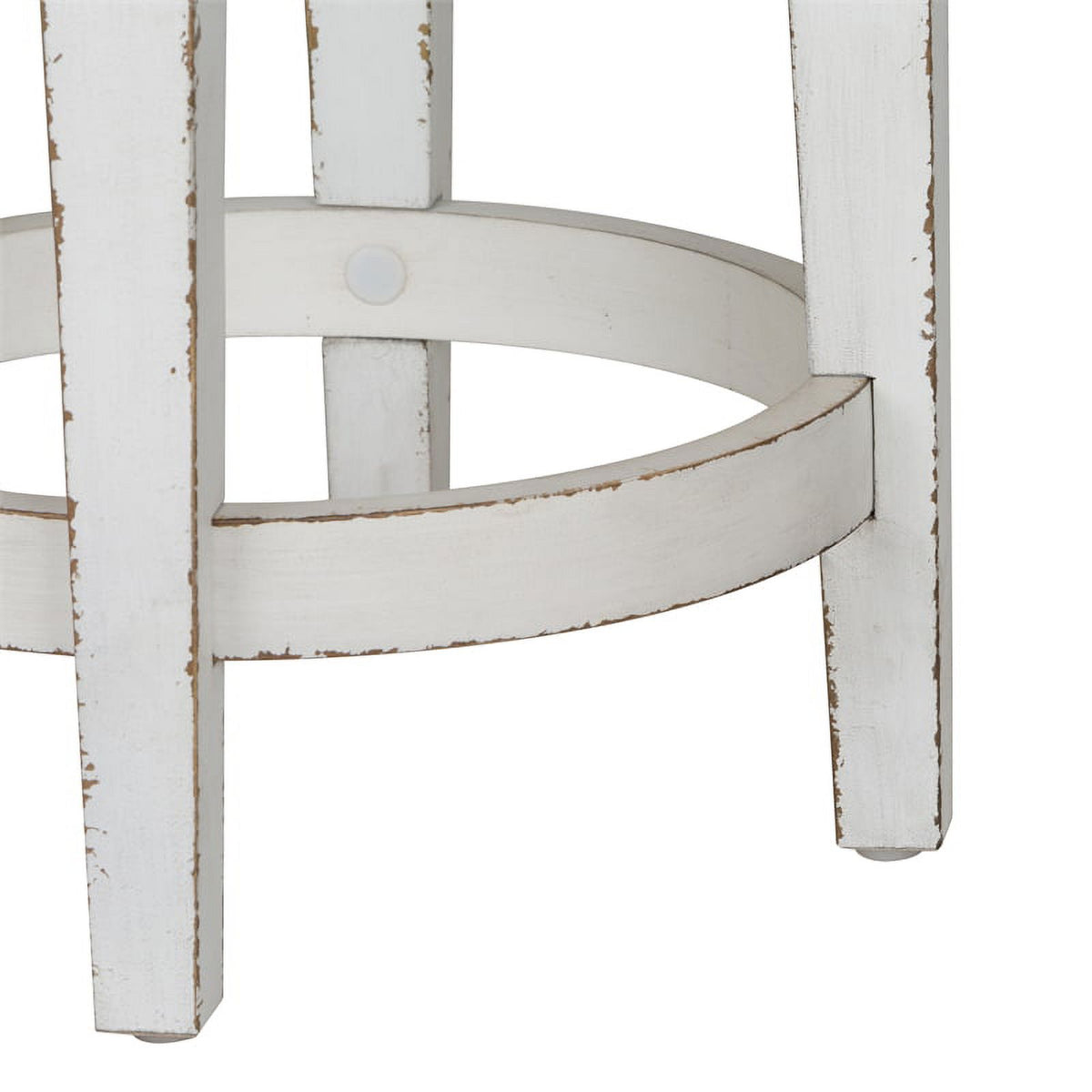 Antique White Console Swivel Stool Set N295