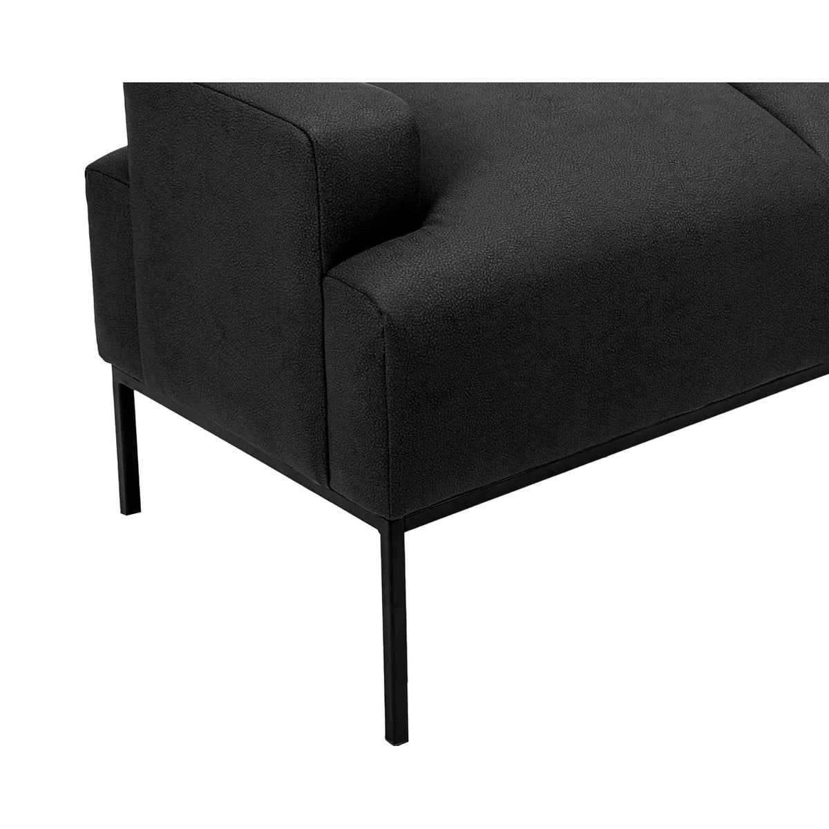 PU Leather Ottoman with Metal Frame J200