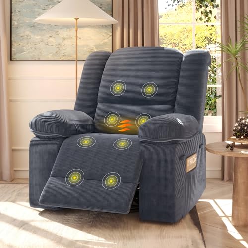 Oversized Swivel Rocker Recliner Chair with Heating H75881
