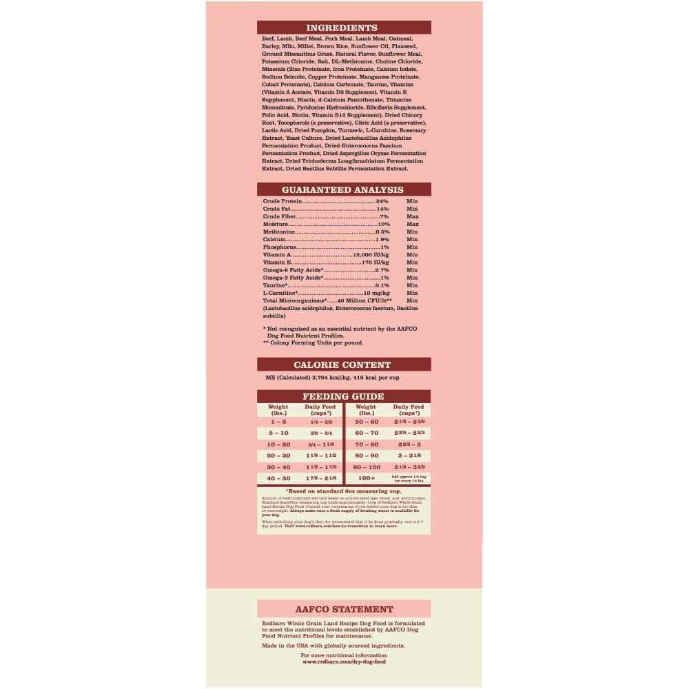 Whole Grain Recipe Dog Food L502