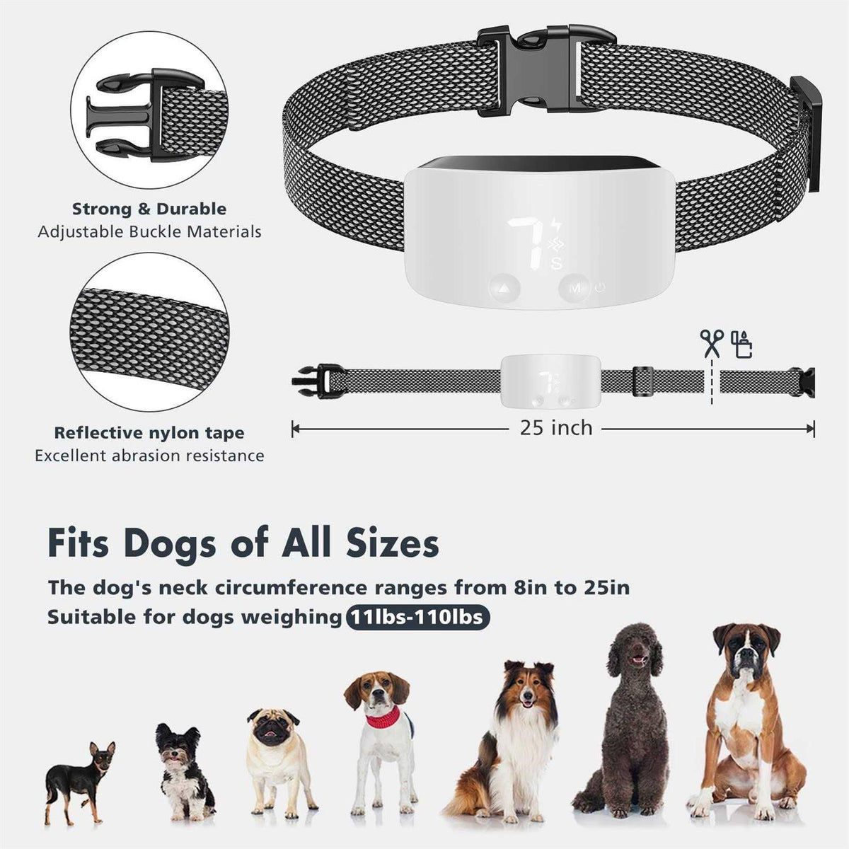 Rechargeable Anti Barking Training Collar X5550